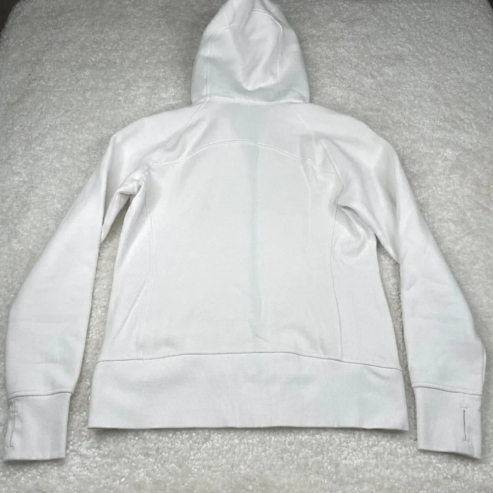 Lululemon Scuba Full Zip Hoodie White Seawheeze NEW